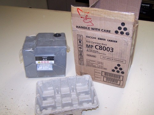 Genuine Ricoh MP C8003 842196 Black Toner Print Cartridge Open Box / Sealed Bag - 第 2/5 張圖片