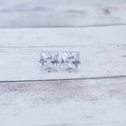 Clear Gem Stud Earrings 3/8"