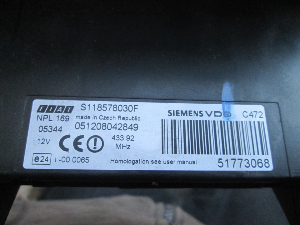 2005 FIAT PANDA MK2 169 1.2 ELEGANZA BODY CONTROL MODULE BCM TESTED 51773068 - Image 3 of 3