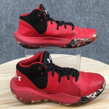 Under Armour Shoes Youth 6.5 Jet 21 Basketball Athletic Red High-Top 3024794-600