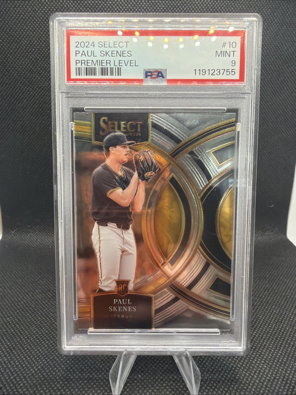 119123755 Paul Skenes 2024 Panini Select #10 Premier Rookie RC PSA 9