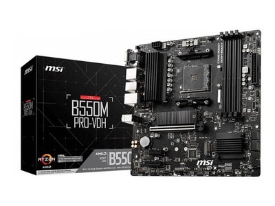 MSI MB B550M Pro-VDH B550 AM4 mATX AMD Sockel Ryzen Micro/Mini/Flex-ATX