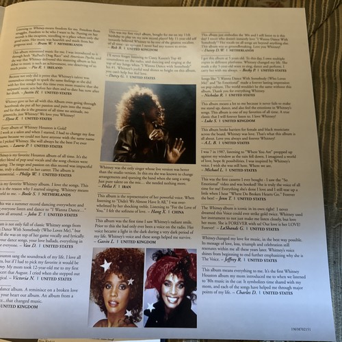 Whitney Houston Whitney Vinyl LP 180 Gram 2023 35th Anniversary Special Edition - Imagen 9 de 12