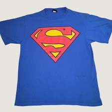 Vintage Changes Superman T Shirt XL Blue 90s DC Comics Made in USA Single Stitch