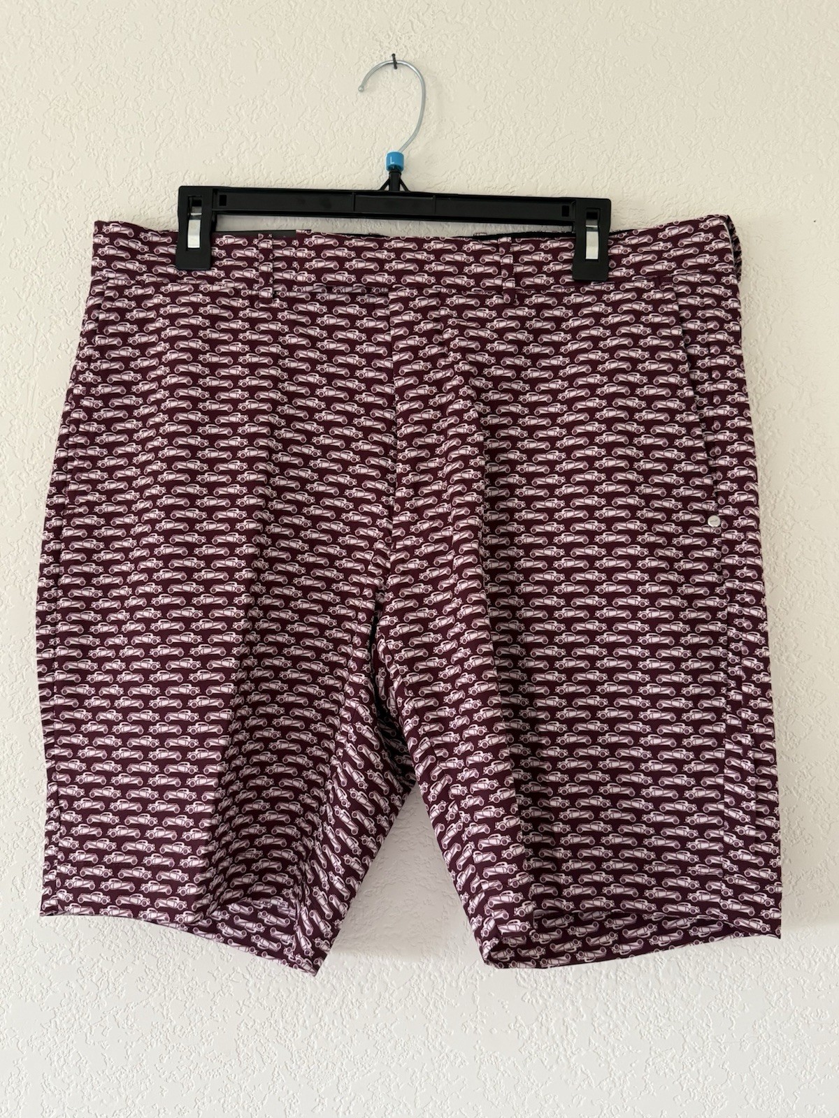 RLX Ralph Lauren Shorts Men 34 Tailored Fit Golf Active Classic Car Maroon Chino