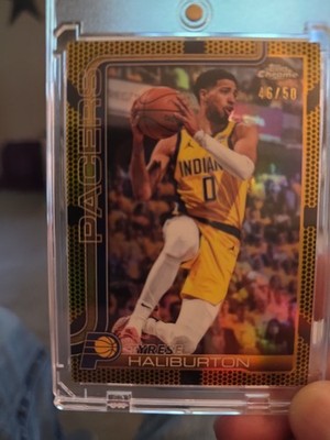 2025-26 Topps Chrome Update - Tyrese Haliburton Gold Basketball Refractor /50