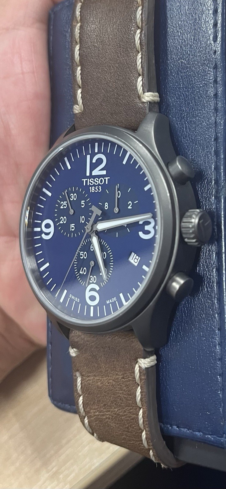 Tissot Chrono XL Mens Blue Dial Stainless Steel Watch