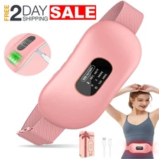 Almohadilla Térmica Eléctrica Menstrual Colicos Para Aliviar El Dolor Mujer Rosa