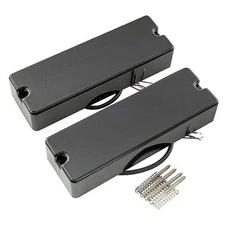 Artec MDC6 Ceramic Magnet Soapbar Style Bass Pickup Neck Bridge Black Set