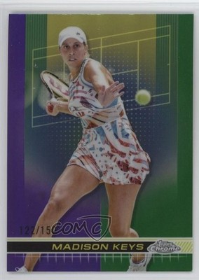 2024 Topps Chrome Purple & Green Refractor 122/150 Madison Keys #95 u3s