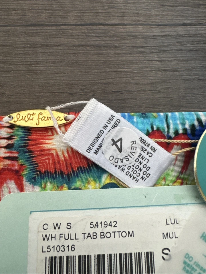 Nuevo Luli Fama Mujer Pequeño Azul Rojo Wildheart Pestaña Completa Reversible Fondo de Natación Foto 4 de 4