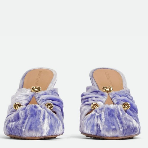 Bottega Veneta Bunnie Velvet Mule Pump Lavender Purple Size 9 - Picture 2 of 6