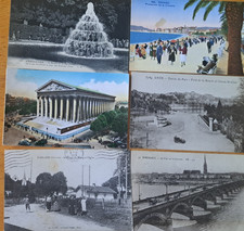 Lot of 6      FRANCE   Cities & Towns     Vintage Postcards     ca.1900's-1950's