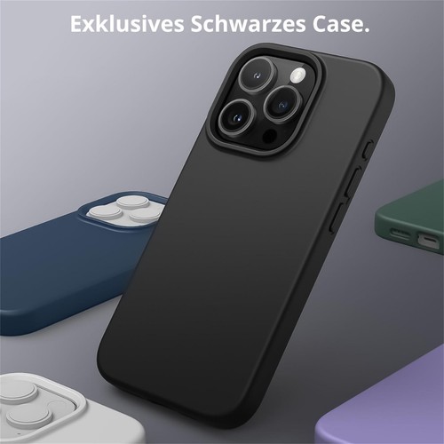 Dünne Hülle für iPhone Samsung Pro Max Schutz Stoßfest Schwarz Case Silikon - Bild 4 von 6