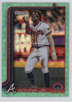 2025 Chrome Logofractor Edition Aqua Refractor 29/199 Ronald Acuna Jr Acuña 0y2q