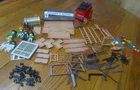 Vintage 1976 Playmobil Sheriff's Office building pieces, six people - incomplete