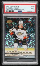 2024-25 Series 1 Young Guns Speckled Rainbow Foil Olen Zellweger PSA 9 MINT 08es