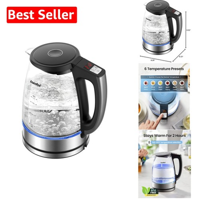#ad Elegant 1.7L Glass Electric Kettle with Fast Heating amp; 304 Stainless Steel Base $56.97