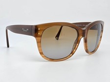Coach HC8086 Sienna Brown Horn Frame Polarized Brown Grey Fade Lens Sunglasses