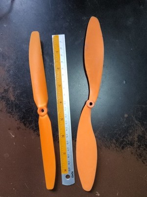 Ersatz Leichtgewicht 2 Blatt Propeller RC / Gummiband angetriebenes Flugzeug, gebraucht x2