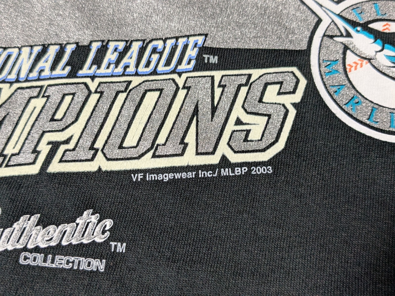 VTG LEE SPORT x Florida Marlins 2002 National League Champions T-Shirt - Men 2XL thumbnail 5