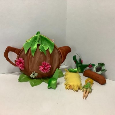 Disney Fairy Tinkerbell Teapot House Plush Handbag Playset PLEASE READ