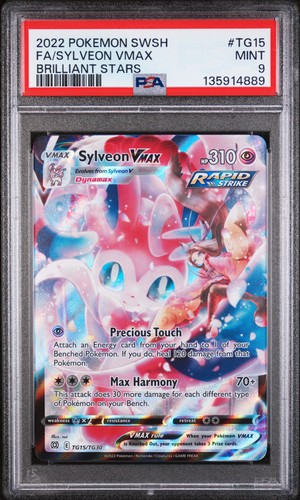 Sylveon VMAX #TG15/TG30 Trainer Gallery Brilliant Stars Pokemon 2022 PSA 9
