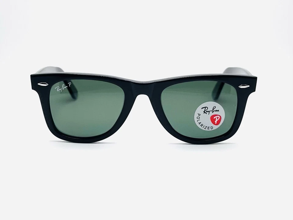 Óculos de Sol Polarizado Ray-Ban Original Wayfarer RB2140 50mm - Lente Preta/Verde - Imagem 4 de 4