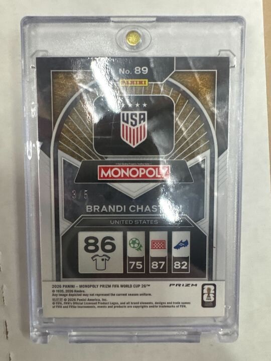 2026 Panini Prizm FIFA World Cup Card #89 Brandi Chastain -US