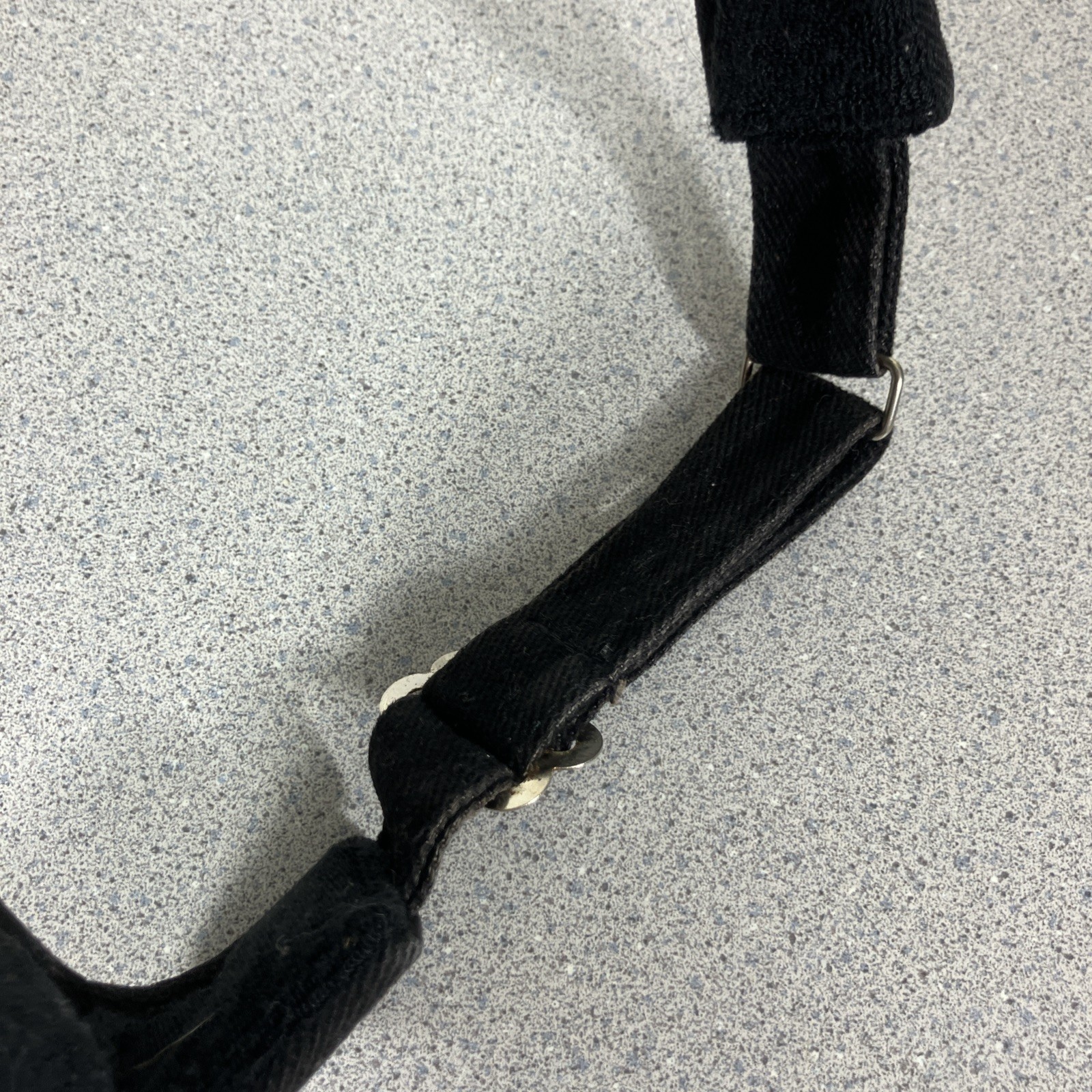 Vtg Adidas Visor Hat Cap 80s 90s Y2K Black Faded Gorpcore Black Blue Distressed thumbnail 9