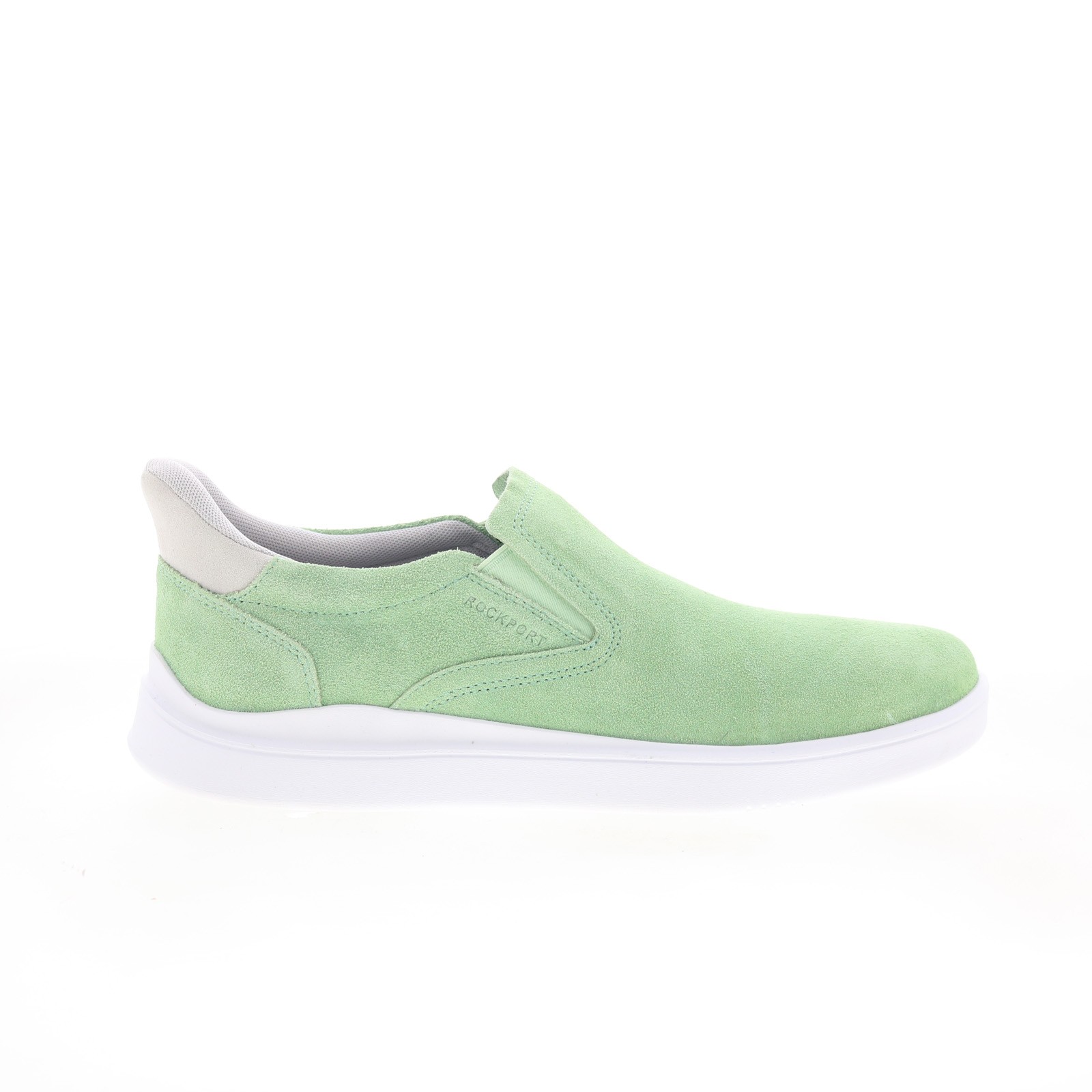 Rockport Tristens Mens Green Wide Suede Slip On Lifestyle Sneakers Shoes 8.5