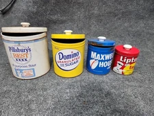 Vintage Nesting Advertising Canisters Tins Pillsbury J L Clark Rockford Il USA