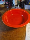 Vtg Fiestaware 8  1/2” Nappy Bowl Radioactive Red Orange Genuine Mark
