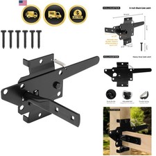 Heavy Duty Self-Locking Gate Latch for Wooden Fence, Post Mount Automatic Gat...