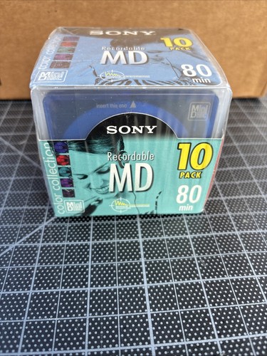 BRAND NEW SEALED Sony 10 Pack Mini Discs Color Collection Recordable 80 min QTY - Picture 2 of 7
