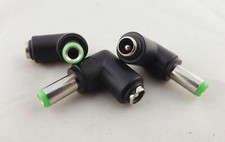 10x DC 5.5x 2.1mm Female To 6.3 x 3.0mm Male Right Angle Power Adapter Connector