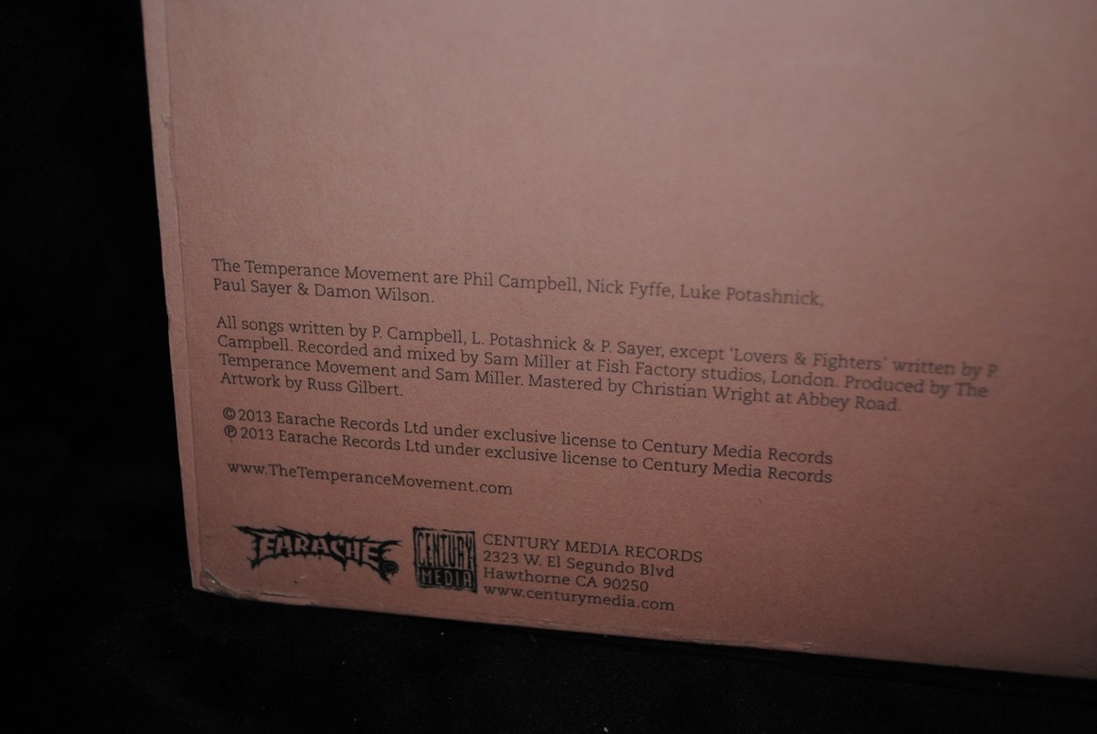 THE TEMPERANCE MOVEMENT Pride EP RECORD RARE LIMITED EDITION