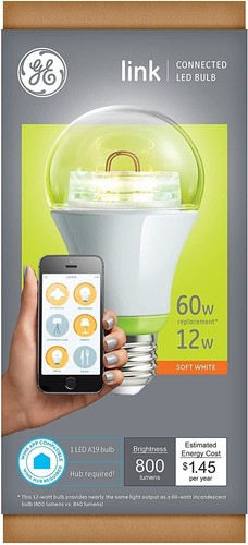 2PK GE Link Smart LED Light Bulb A19 Soft White Amazon Alexa Echo Wink Zigbee - Picture 2 of 2