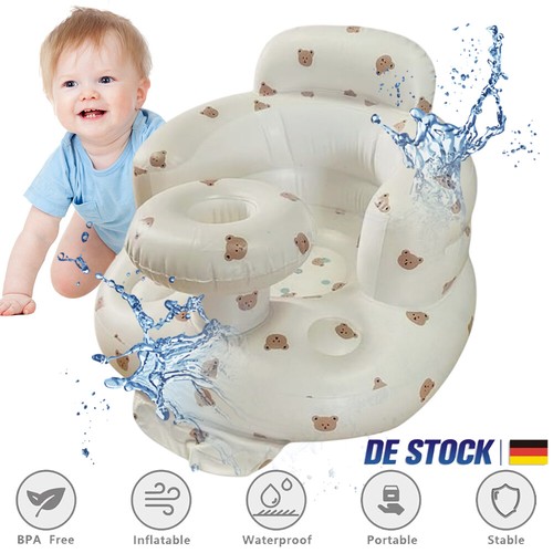 Baby Aufblasbarer Sitz für Babys Eingebaute Luftpumpe Säugling Rückenstütze Sofa - Bild 15 von 17