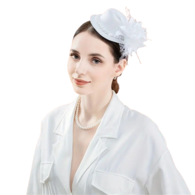 Kentucky Fascinator Derby hat Tea Party Feather Veil Hat  display picture 3
