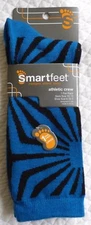 SmartFeet Sports Athletic Swift Dry  Crew  SOCKS Shoe Size 6-12.5  One Pair Blue