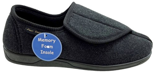 Four Seasons Mens Memory Foam Black 