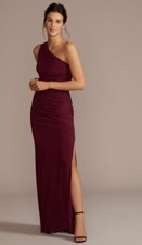 New With Tags! Women's Size 4 Red Burgundy Long Dress from David's Bridal