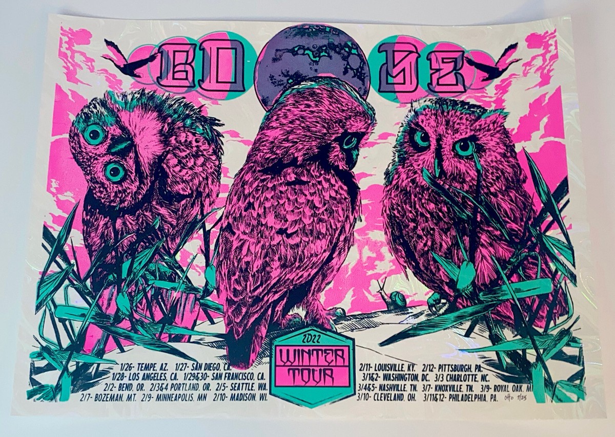 Goose The Band Concert Poster Winter Tour 2022 S/N Only 25! White