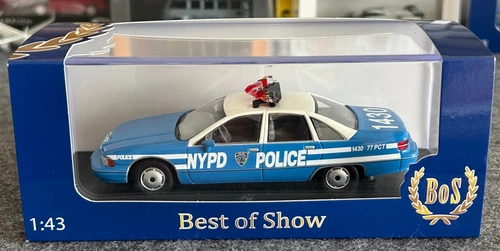 BOS 1/43 Scale Resin Chevrolet Caprice Sedan NYPD 1992 Police Car Model - Picture 9 of 9
