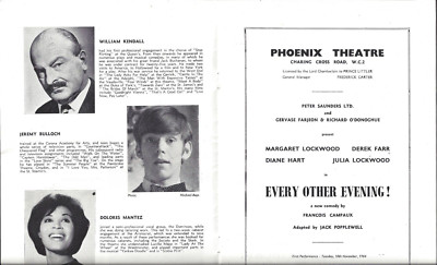 Phoenix Theatre. Every Other Evening. 10th November 1964. Adverts. cast. 