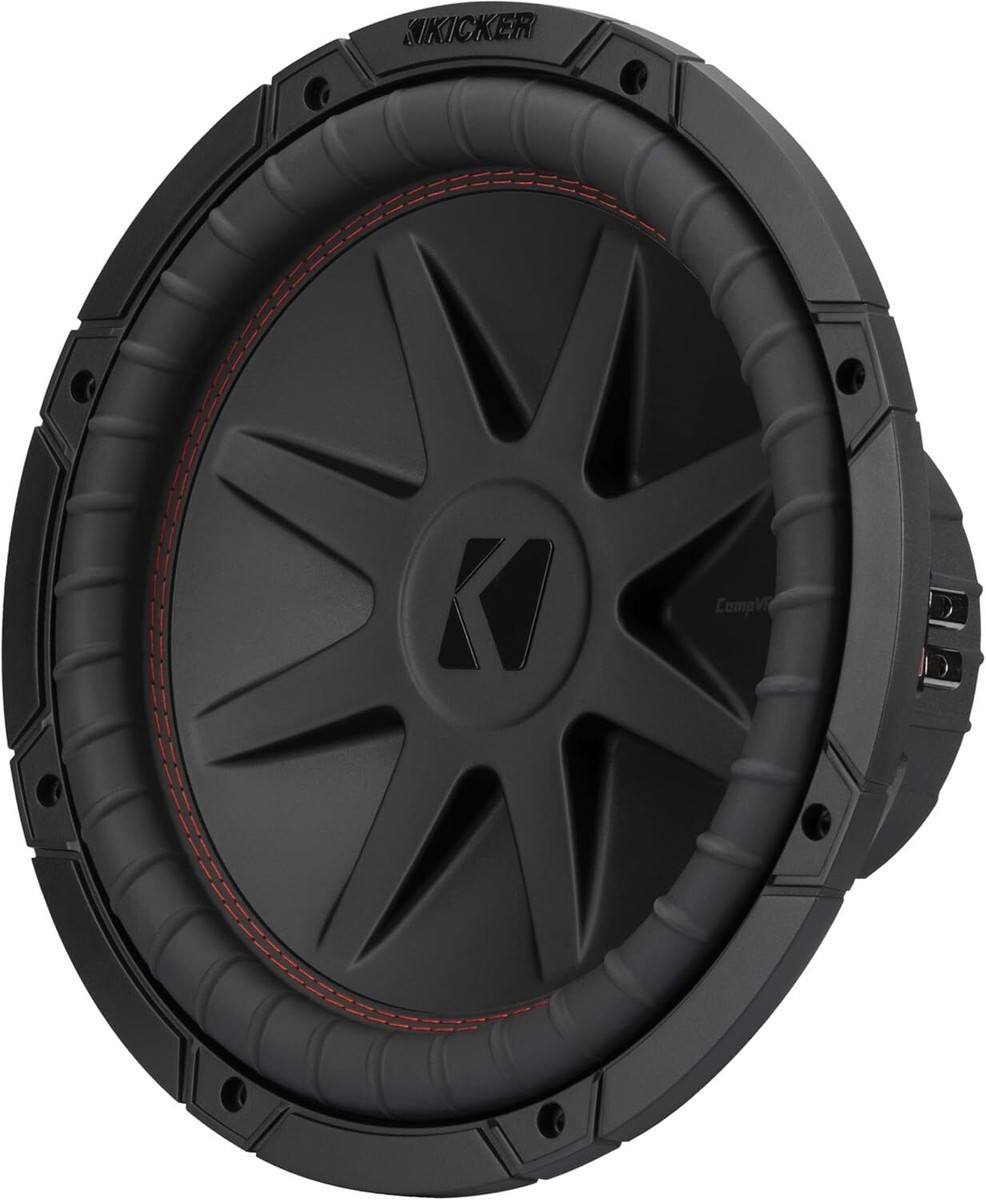 KICKER 12 inch CompVR 4 Ohm DVC Subwoofer 52CVR124 – 900W Peak