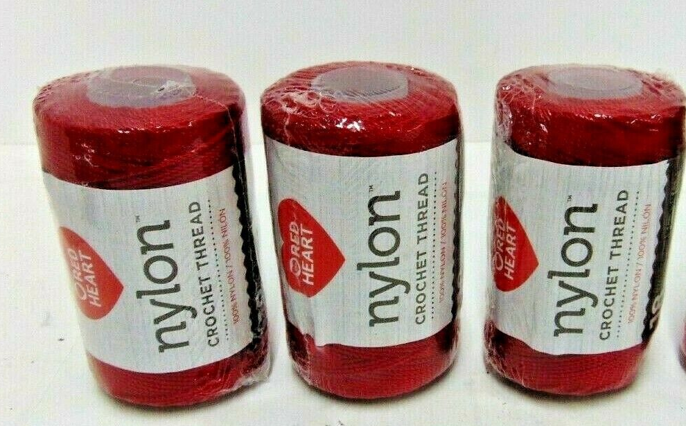 LOT OF (3) Crochet Red Heart Nylon Thread Size 18 150 Yards Each eBay