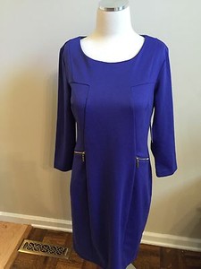 sapphire blue sheath dress