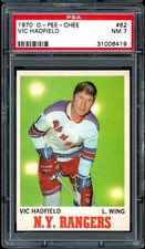 1970-71 OPC O-PEE-CHEE Hockey NHL #62 Vic Hadfield PSA 7 NM N Y Rangers Card